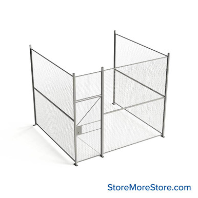 Wire Security Cage 138''W x 124''D x 125''H - WHD3-3-32-10 SMS-07-V79-WHD3-3-32-10