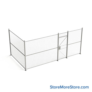 Wire Security Cage 224''W x 124''D x 101''H - WHD3-2-29-8 SMS-07-V79-WHD3-2-29-8
