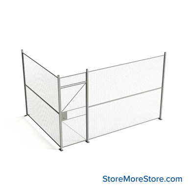 Wire Security Cage 156''W x 112''D x 101''H - WHD3-2-23-8 SMS-07-V79-WHD3-2-23-8