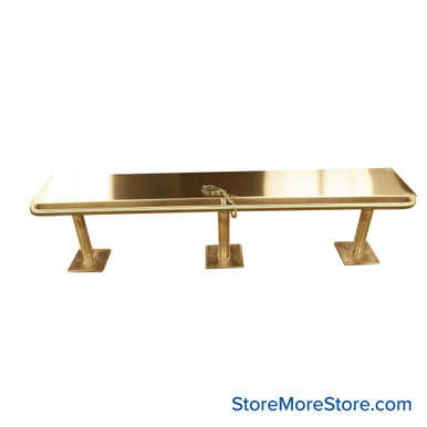 Stainless Steel Detention Bench 72''W x 12''D x 18''H - S-4096-72-SS SMS-07-V125-S-4096-72-SS