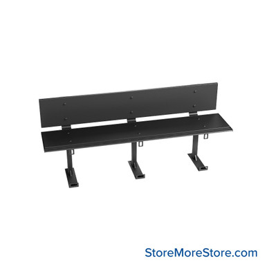 Prisoner Restraint Bench 72''W x 14''D - PB-6-BACK-STD SMS-07-V53-PB-6-BACK-STD