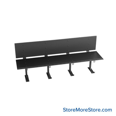 Prisoner Restraint Bench 96''W x 22''D - PB-8-BACK-ADA SMS-07-V53-PB-8-BACK-ADA