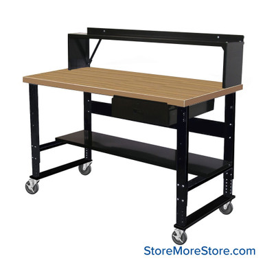 Industrial Workbenches 60''W x 30''D x 34''H - HWB6030E-ME-D-R-LS-C SMS-10-V39-HWB6030E-ME-D-R-LS-C