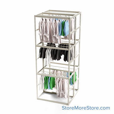 Garment Clothing Racks 48''W x 48''D x 120''H - 4848120-3 SMS-08-V39-4848120-3