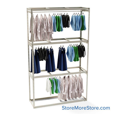 Garment Clothing Racks 72''W x 24''D x 108''H - 7224108-3 SMS-08-V39-7224108-3