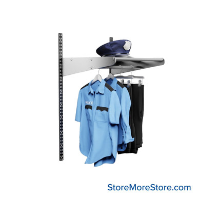 Wall Mounted Coat Rack 30''W x 14''D - Kit-Oblique-1-GRSH-1530-42 SMS-08-V42-1-GRSH-1530-42