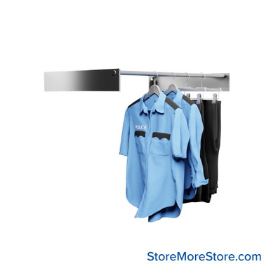 Wall Mounted Garment Racks 24''W x 13''D x 2''H - Kit-Oblique-WM1524GR SMS-08-V42-WM1524GR