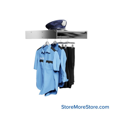 Wall Mounted Garment Racks 24''W x 13''D - Kit-Oblique-WM1524GRSH SMS-08-V42-WM1524GRSH