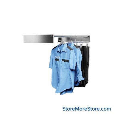 Wall Mounted Garment Racks 30''W x 13''D x 2''H - Kit-Oblique-WM1530GR SMS-08-V42-WM1530GR