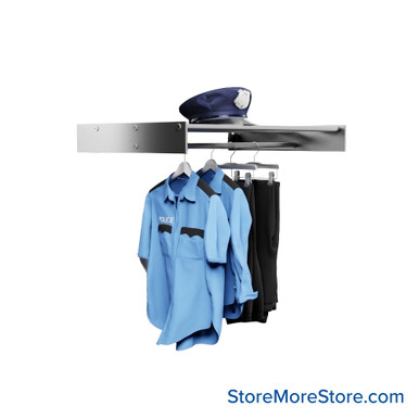 Wall Mounted Garment Racks 36''W x 13''D - Kit-Oblique-WM1536GRSH SMS-08-V42-WM1536GRSH
