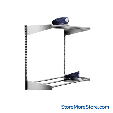 Wall Mounted Hat Rack 24''W x 14''D x 42''H -1-SH-1524-42 SMS-08-V42-1-SH-1524-42