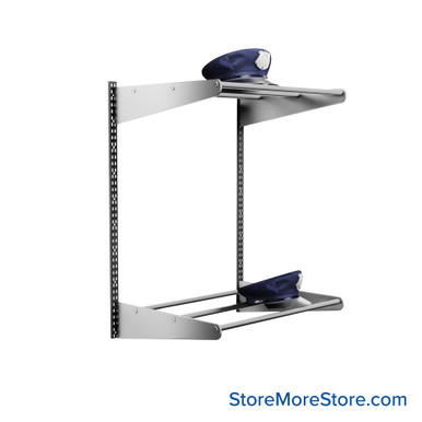 Wall Mounted Hat Rack 30''W x 14''D x 42''H -2-SH-1530-42 SMS-08-V42-2-SH-1530-42