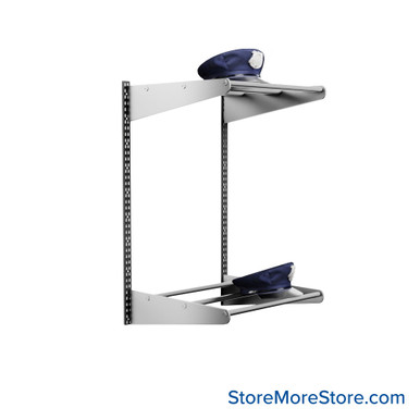 Wall Mounted Hat Rack 30''W x 14''D x 42''H -3-SH-1530-42 SMS-08-V42-3-SH-1530-42