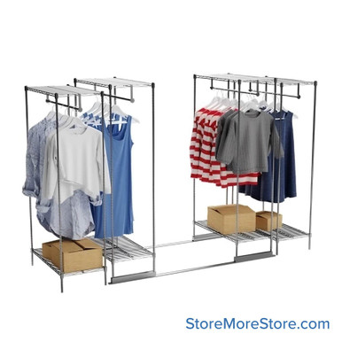 Retail Garment Racks 144''W x 36''D -WRGR-63-2436-4U SMS-08-V45-WRGR-63-2436-4U