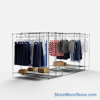 Retail Garment Racks 192''W x 48''D -WRGR-63-2448-6U SMS-08-V45-WRGR-63-2448-6U