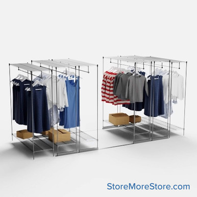 Retail Garment Racks 192''W x 60''D -WRGR-63-2460-6U SMS-08-V45-WRGR-63-2460-6U