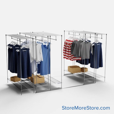 Retail Garment Racks 168''W x 36''D -WRGR-63-2436-5U SMS-08-V45-WRGR-63-2436-5U