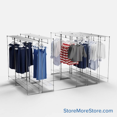Retail Garment Racks 168''W x 84''D -WRGR-63-2484-5U SMS-08-V45-WRGR-63-2484-5U