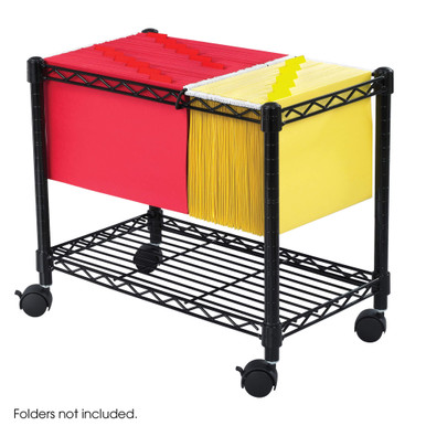 Wire Mobile File Cart for Letter and Legal Folders with Shelf SMS-02-V37-5201