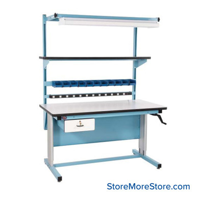 Height Adjustable Workbench 60''W x 30''D x 30''H - BIB15 SMS-10-V80-BIB15