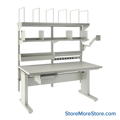 Adjustable Height Packing Station 60''W x 30''D x 30''H - BT-PBH3060-P2 SMS-10-V64-BT-PBH3060-P2