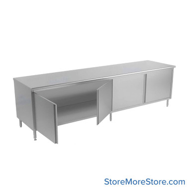 Stainless Steel Base Cabinets 120''W x 24''D x 35''H - CBH24120SE SMS-01-V69-CBH24120SE