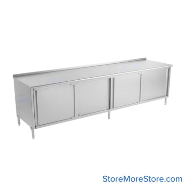 Stainless Steel Base Cabinets 120''W x 30''D x 35''H - UCB30120SE SMS-01-V69-UCB30120SE