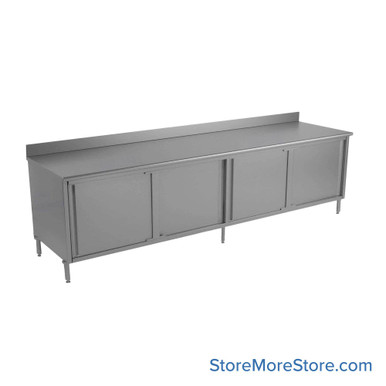 Stainless Steel Base Cabinets 120''W x 30''D x 35''H - CB30120SE-BS SMS-01-V69-CB30120SE-BS