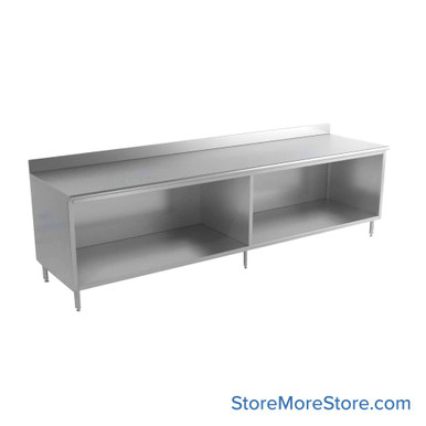Stainless Steel Base Cabinets 120''W x 24''D x 35''H - OB24120SE-BS SMS-01-V69-OB24120SE-BS