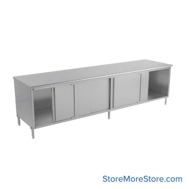Stainless Steel Base Cabinets 120''W x 24''D x 35''H - CB24120SE SMS-01-V69-CB24120SE