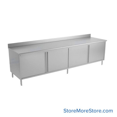 Stainless Steel Base Cabinets 120''W x 30''D x 35''H - CBH30120SE-BS SMS-01-V69-CBH30120SE-BS