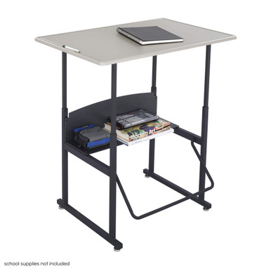 Height Adjustable Student Desk with Footrest Bar and Storage Shelf - 1201BE SMS-04-V37-1201BE
