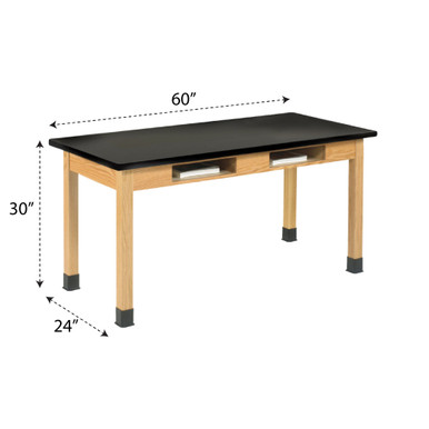 Classroom Lab Table with Book Storage 60''W x 24''D x 30''H - C7604K30N SMS-10-V102-C7604K30N