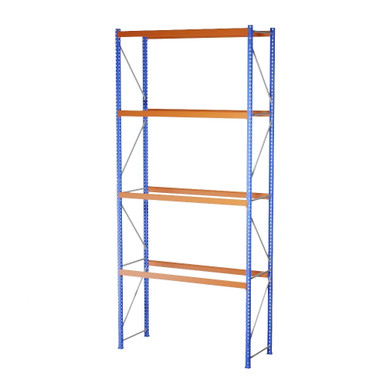 Heavy-Duty Pallet Rack Starter Unit - 8' W x 3' D x 20' H SMS-03-V123-PR-24036-3L-S96-F96