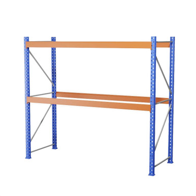 Heavy-Duty Pallet Rack Starter Unit - 9' W x 3' D x 8' H SMS-03-V123-PR-9636-3L-S108-F108
