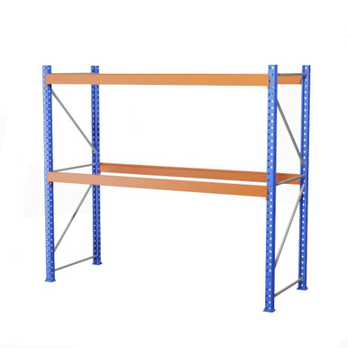 Heavy-Duty Pallet Rack Starter Unit - 8' W x 3' D x 8' H SMS-03-V123-PR-9636-3L-S96-F96