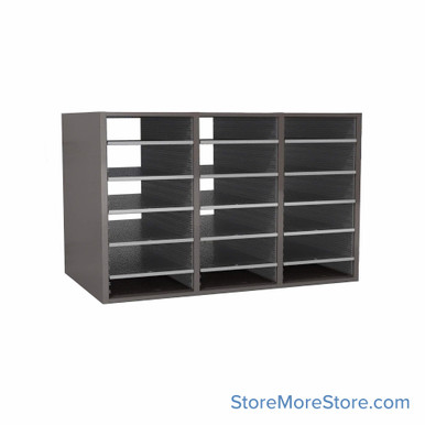 Large Mail Cubbies, 42.5" W x 24" H, 24" Sorting Height, 10 Shelves (12 Openings) Shelves SMS-04-V90-O3-24O