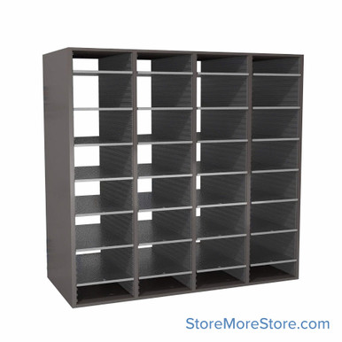Large Mail Cubbies, 56.25" W x 48" H, 48" Sorting Height, 14 Shelves (16 Openings) Shelves SMS-04-V90-O4-48O