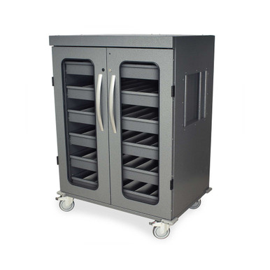 IntraOcular Lens Storage Cart with 1260 Capacity, Key Lock and Glass Doors SMS-04-V68-MS-IOL1260