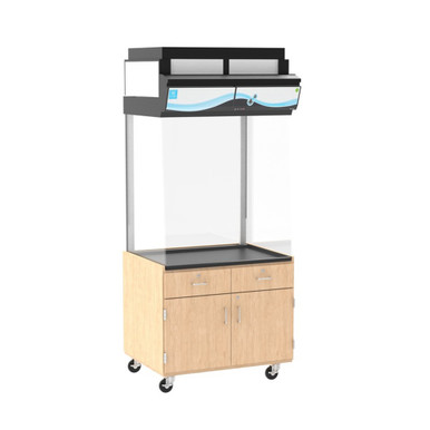 Mobile Ductless Fume Hood with Oak Storage Cabinet - 1850K SMS-01-V102-1850K