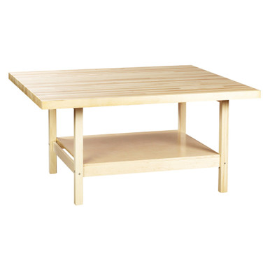 Maple Frame Workbench with Lower Storage Shelf 64''W x 54''D - WW4-0V SMS-10-V102-WW4-0V