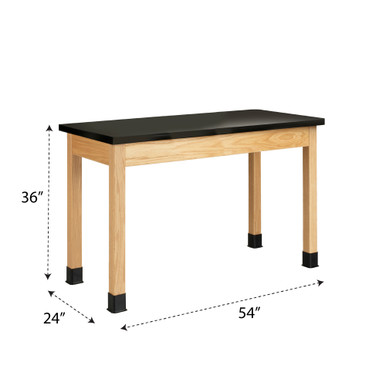 Wooden Lab Bench 54''W x 24''D x 36''H - P7204K36N SMS-10-V102-P7204K36N