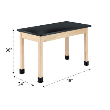 Wooden Lab Bench 48''W x 24''D x 36''H - P7102BM36N SMS-10-V102-P7102BM36N
