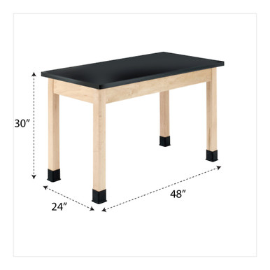 Wooden Lab Bench 48''W x 24''D x 30''H - P7106M30N SMS-10-V102-P7106M30N