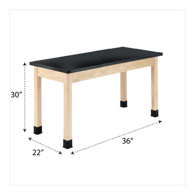 Wooden Lab Bench 54''W x 24''D x 30''H - P7206M30N SMS-10-V102-P7206M30N