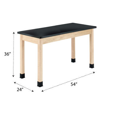 Wooden Lab Bench 54''W x 24''D x 36''H - P7206M36N SMS-10-V102-P7206M36N