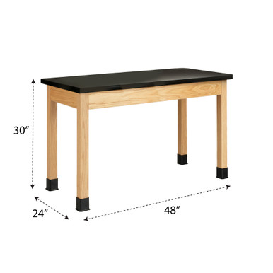 Wooden Lab Bench 48''W x 24''D x 30''H - P7106K30N SMS-10-V102-P7106K30N