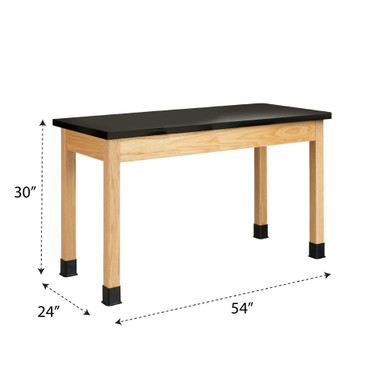 Wooden Lab Bench 54''W x 24''D x 30''H - P7202BK30N SMS-10-V102-P7202BK30N