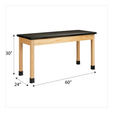 Wooden Lab Bench 60''W x 24''D x 30''H - P7606K30N SMS-10-V102-P7606K30N