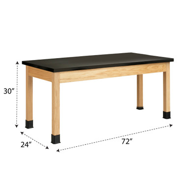 Wooden Lab Bench 72''W x 24''D x 30''H - P7306K30N SMS-10-V102-P7306K30N